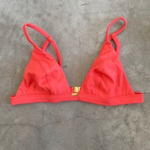 Triangle coral bikini top